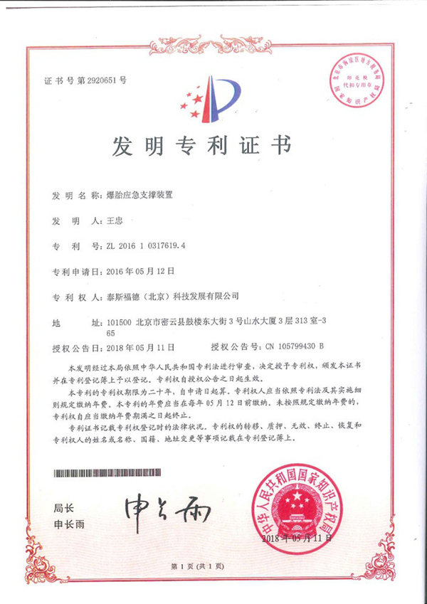 热烈祝贺泰斯福德荣获第五届北京市发明专利二等奖! 热烈祝贺泰斯福德荣获第五届北京市发明专利二等奖!