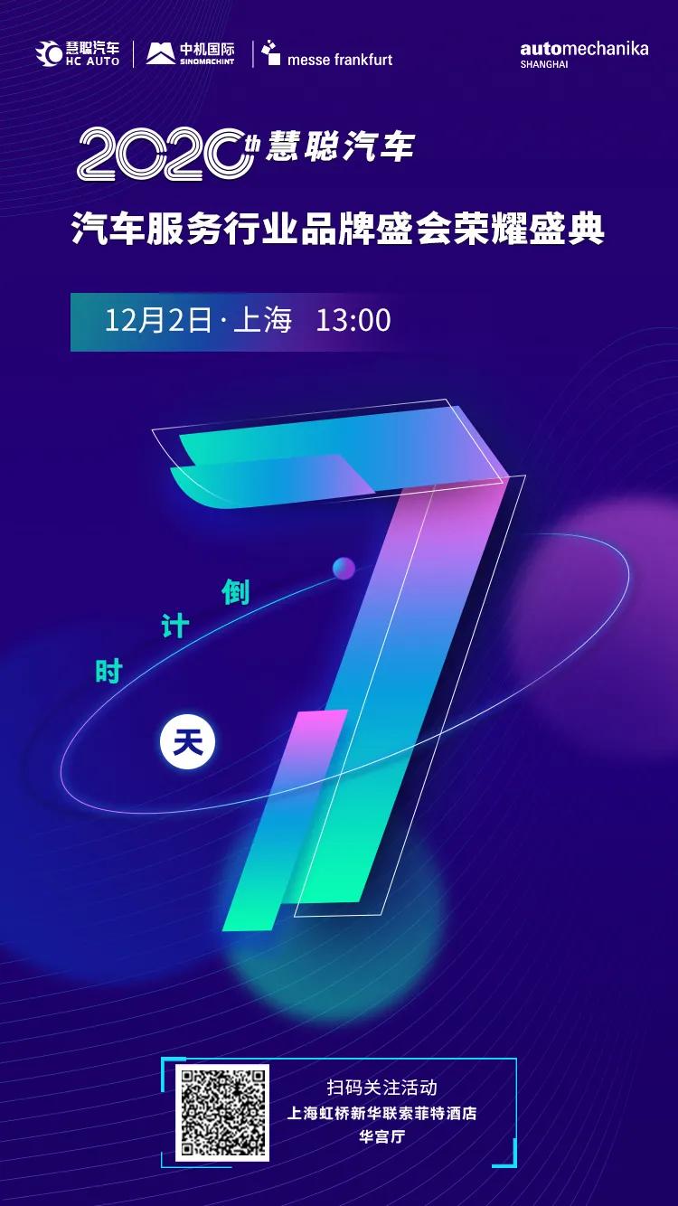 倒计时7天—慧聪网2020年度汽车服务行业品牌盛会即将盛大举办! 倒计时7天—慧聪网2020年度汽车服务行业品牌盛会即将盛大举办!