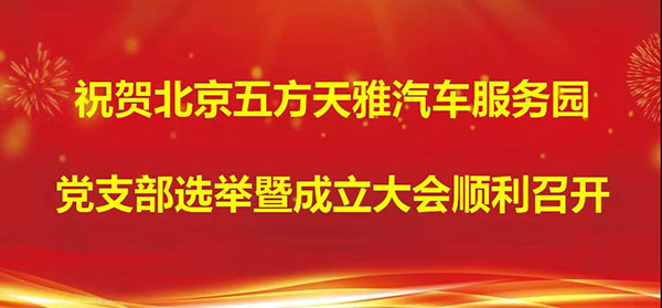党旗飘扬! 五方天雅汽车服务园党支部选举暨成立大会圆满成功 党旗飘扬! 五方天雅汽车服务园党支部选举暨成立大会圆满成功