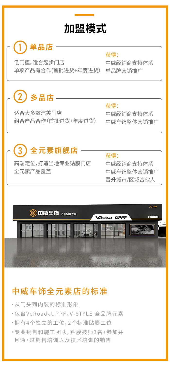 加盟中威车饰,高端品牌保障助力门店持续盈利 加盟中威车饰,高端品牌保障助力门店持续盈利