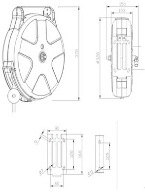 博丰五星水鼓卷管器 汽车洗美店专用工具 博丰五星水鼓卷管器 汽车洗美店专用工具