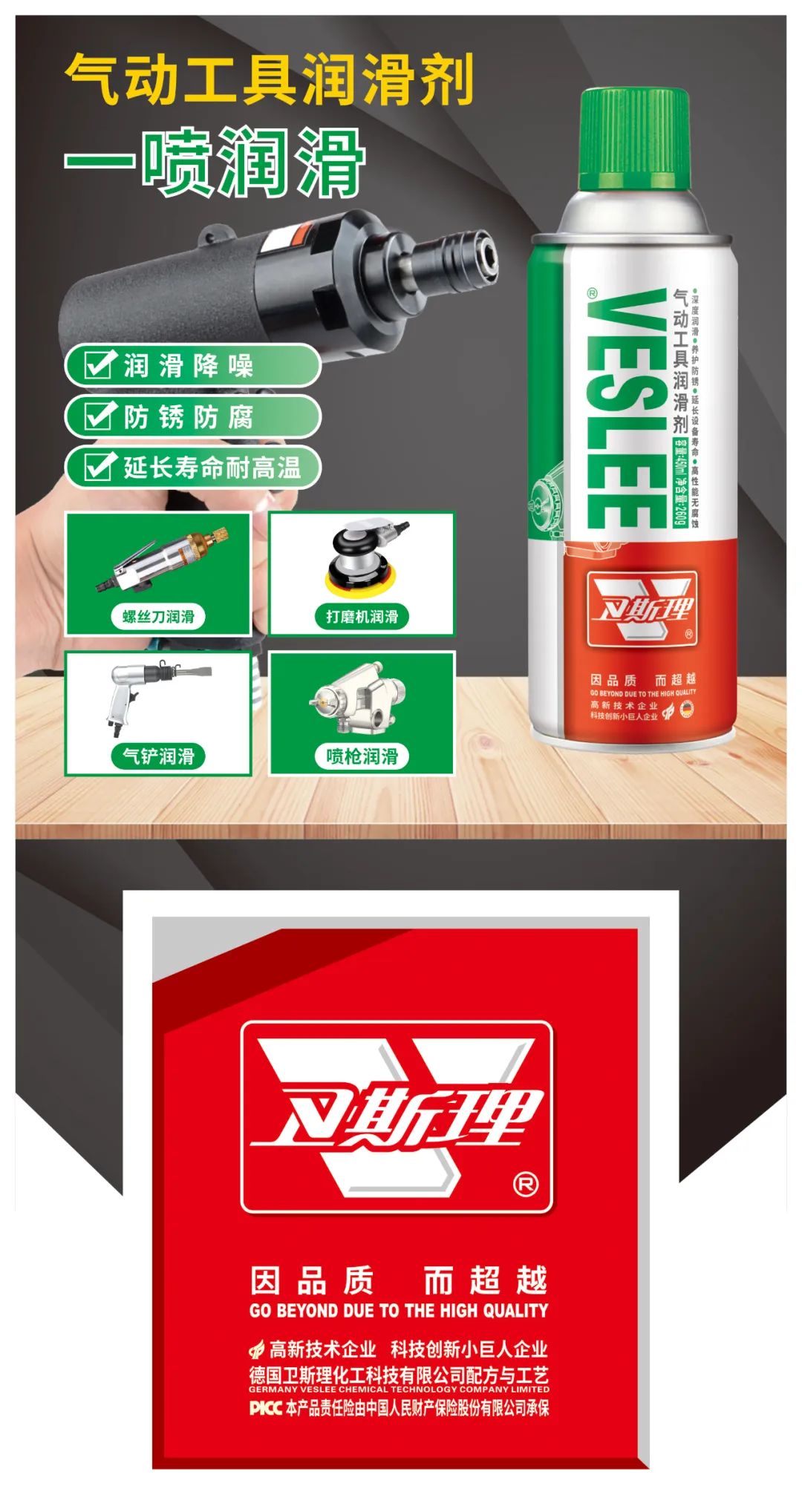 气动工具的维护神器，卫斯理气动工具润滑剂，为你的工具加加油！