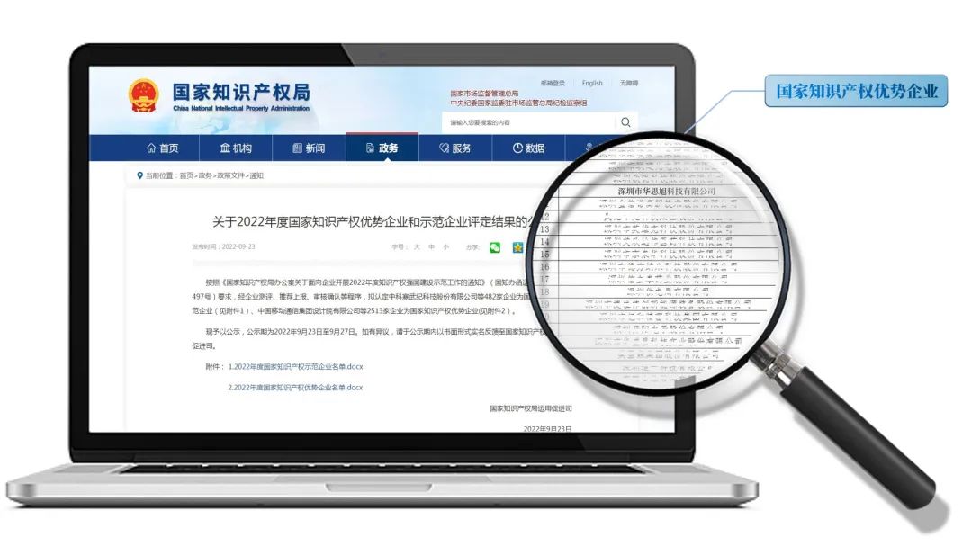 企业动态丨喜讯！华思旭荣获“国家知识产权优势企业”称号！