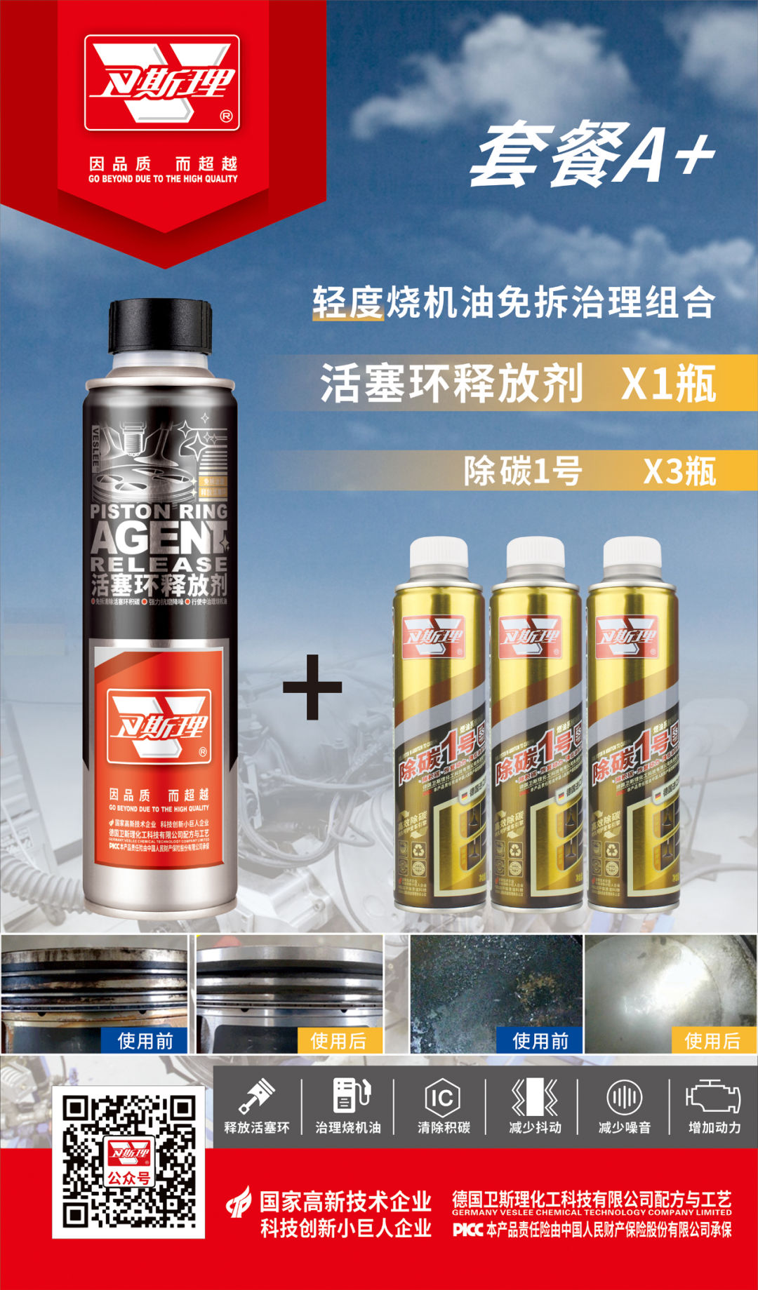 在行驶中治理烧机油，令引擎焕发第二春，卫斯理活塞环释放剂
