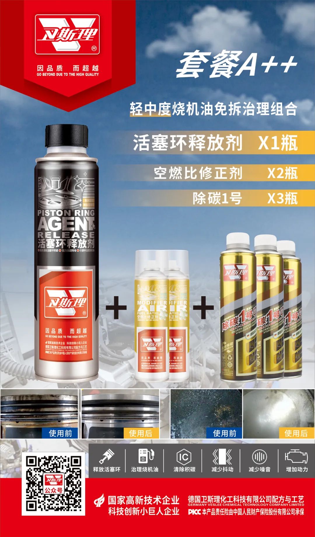 在行驶中治理烧机油，令引擎焕发第二春，卫斯理活塞环释放剂
