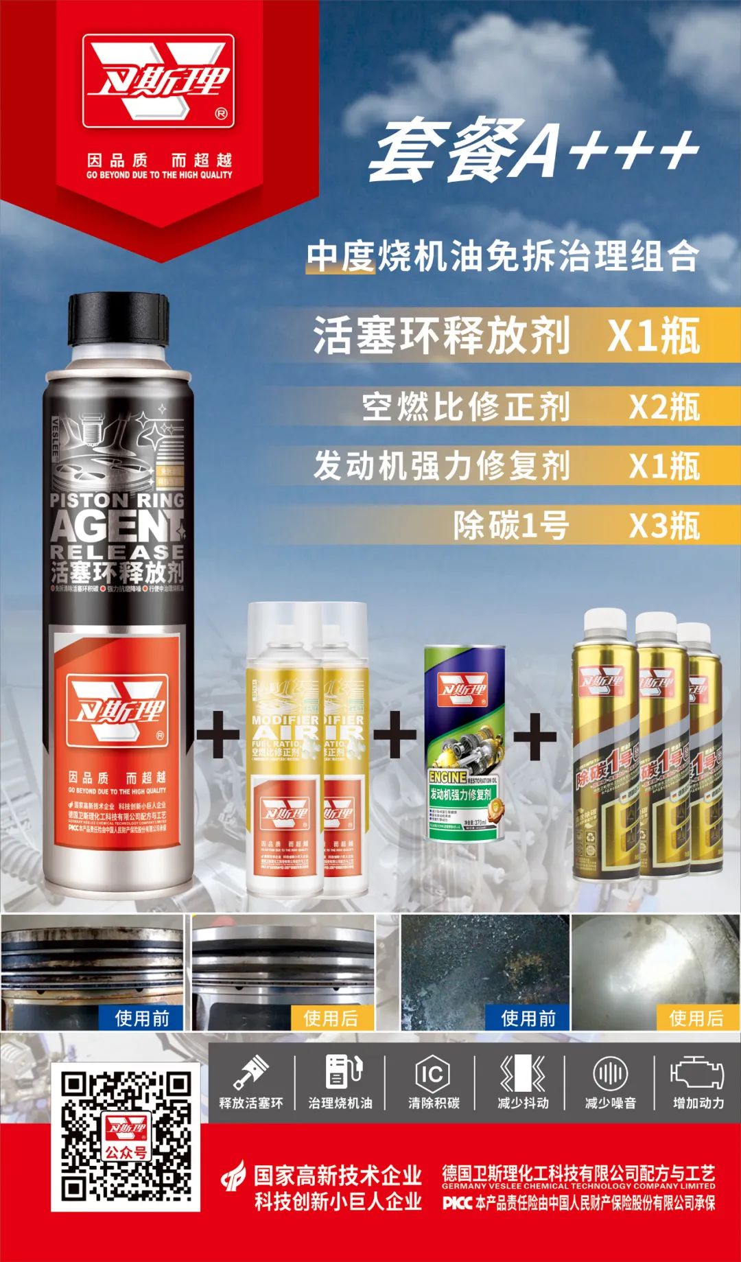 在行驶中治理烧机油，令引擎焕发第二春，卫斯理活塞环释放剂