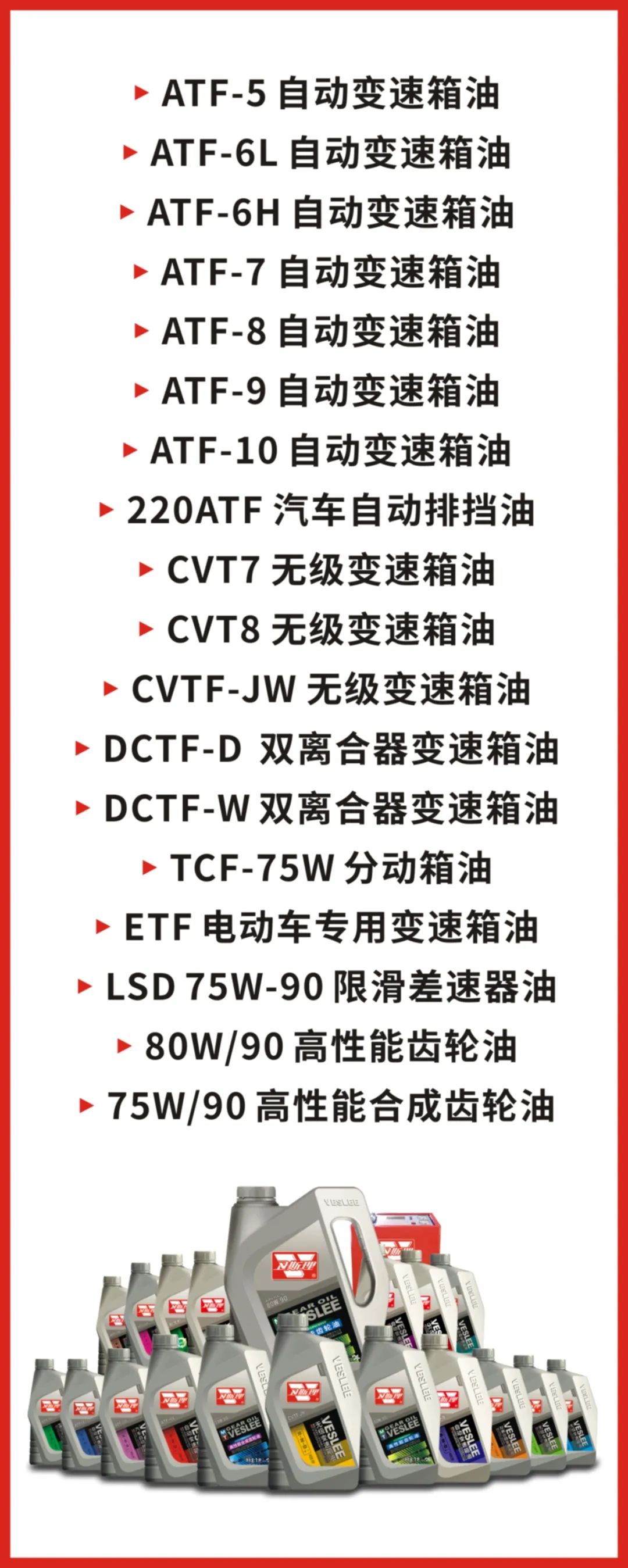 新品上市，卫斯理ATF-10自动变速箱油，VESLEE优质产品，表里如一！