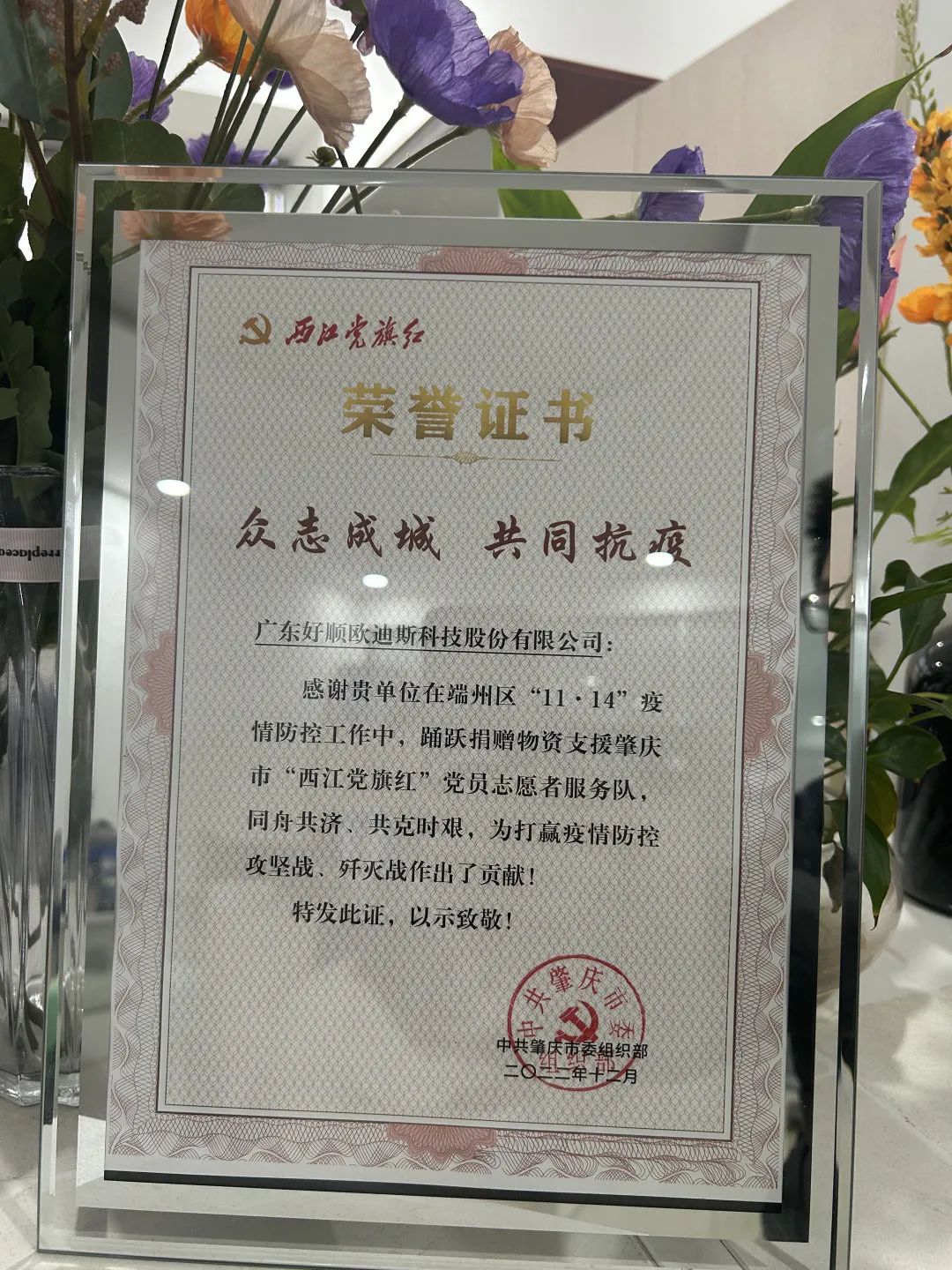西江党旗红,好顺科技在行动 西江党旗红,好顺科技在行动
