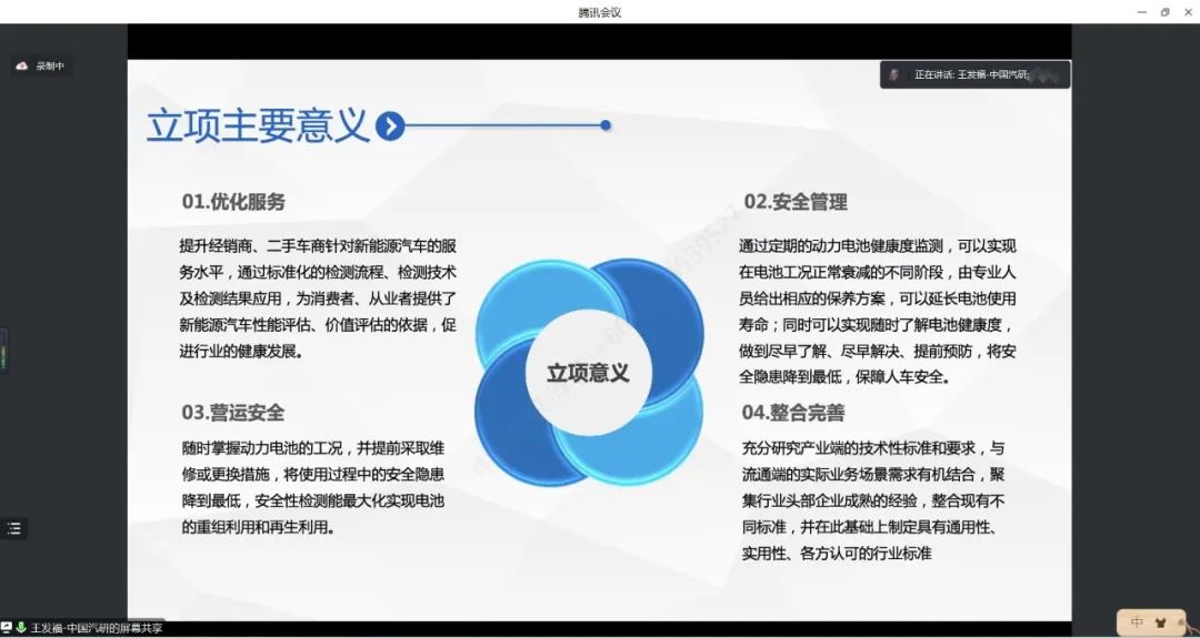 《新能源汽车动力电池余能检测技术规范》团体标准立项审查会召开 《新能源汽车动力电池余能检测技术规范》团体标准立项审查会召开
