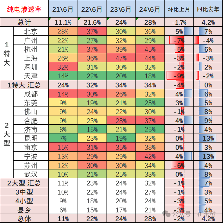 2024年6月新能源车区域市场分析 2024年6月新能源车区域市场分析