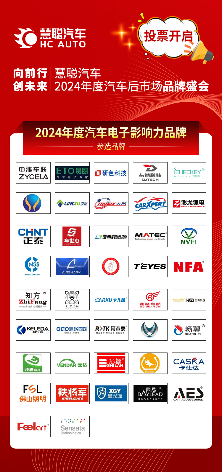 慧聪汽车2024年度汽车后市场品牌盛会20强晋级投票火热开启! 慧聪汽车2024年度汽车后市场品牌盛会20强晋级投票火热开启!
