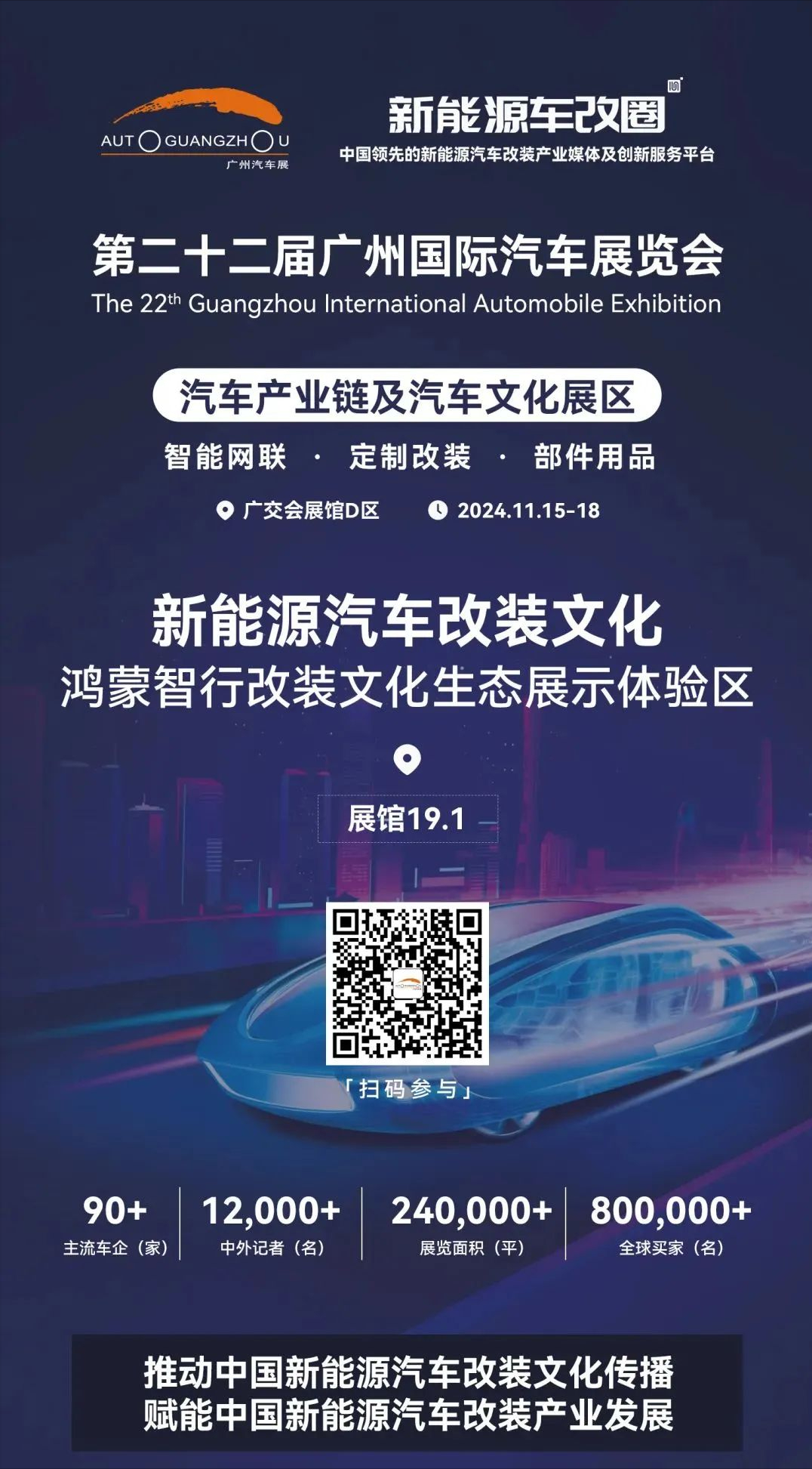 2024广州国际汽车展:广州车展19.1馆设立新能源汽车改装文化生态展示体验区 2024广州国际汽车展:广州车展19.1馆设立新能源汽车改装文化生态展示体验区