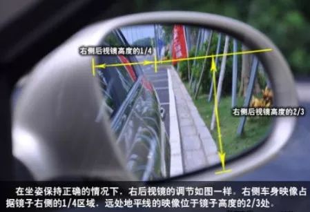 汽车后视镜调整技巧图解 汽车后视镜调整技巧图解